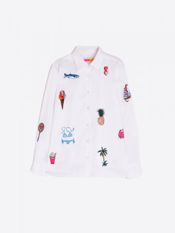 VILAGALLO 32367 ISA EMBROIDERED SHIRT